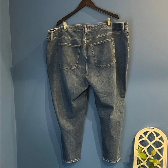 Abercrombie & Fitch The Mom Jean High Rise Blue Denim Jeans 37 24s Curve Love - Picture 13 of 14